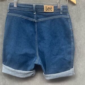 Vintage Lee bare back jean shorts high waist women’s size 14